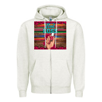 Oatmeal Heather nail boss Zipper Hoodie - Artiststas