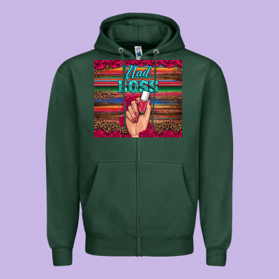 Nail Boss Zipper Hoodie Designed By Artiststas