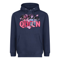 Navy birthday queen Heavyweight Hoodie - MaliasSmallBusiness