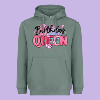 Birthday Queen Heavyweight Hoodie Designed By Maliassmallbusiness