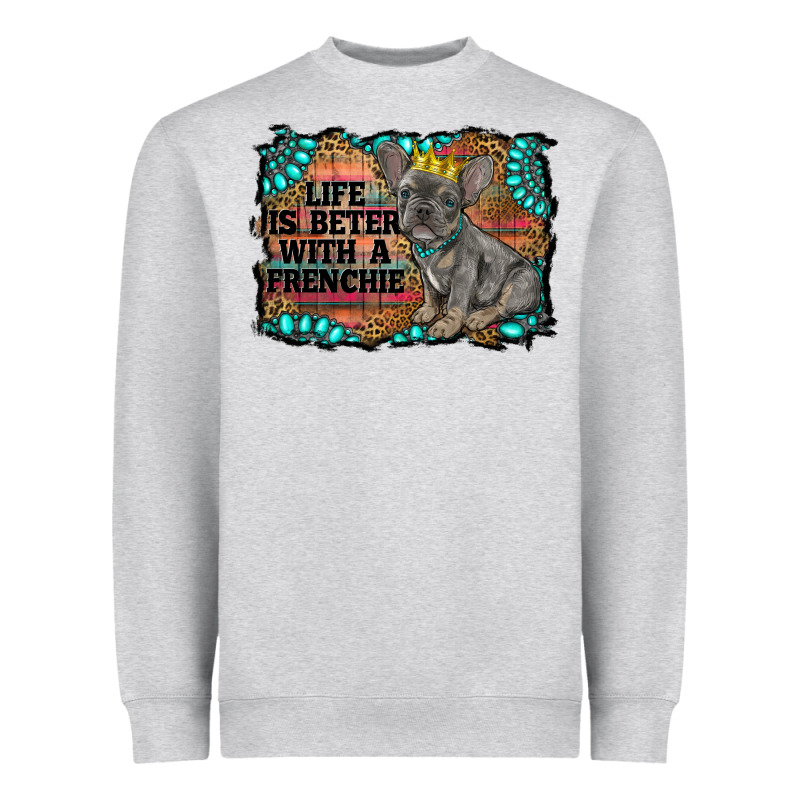 Life Is Better With A Frenchie Heavyweight Sweatshirt by RanaPortraitStore | Teevron