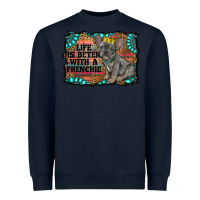 Navy life is better with a frenchie Heavyweight Sweatshirt - RanaPortraitStore