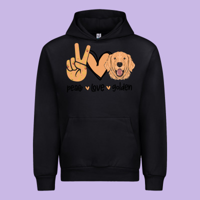 Peace Love Golden Urban Hoodie Designed By Bettercallsaul