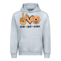 Heather Grey Peace Love Golden Urban Hoodie - Bettercallsaul