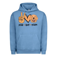 Pigment Pebble Blue Peace Love Golden Urban Hoodie - Bettercallsaul