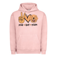 Pigment Salmon Peace Love Golden Urban Hoodie - Bettercallsaul