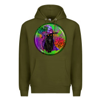 Army Green halloween round earrings Premium Hoodie - BundleAndBundleShop