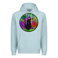 Blue Mist halloween round earrings Premium Hoodie - BundleAndBundleShop