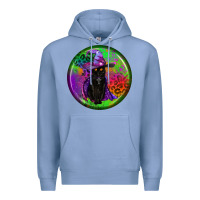 Colony Blue halloween round earrings Premium Hoodie - BundleAndBundleShop