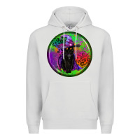Dove Grey halloween round earrings Premium Hoodie - BundleAndBundleShop