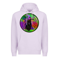 Lilac halloween round earrings Premium Hoodie - BundleAndBundleShop