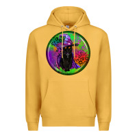 Mustard halloween round earrings Premium Hoodie - BundleAndBundleShop
