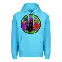 Ocean Blue halloween round earrings Premium Hoodie - BundleAndBundleShop