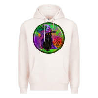 Pale Pink halloween round earrings Premium Hoodie - BundleAndBundleShop