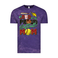 Cloud Purple loud and proud softball mom Vintage Tee - Zillion Design Studio