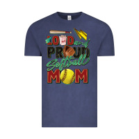 Vintage Denim loud and proud softball mom Vintage Tee - Zillion Design Studio