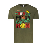 Vintage Olive loud and proud softball mom Vintage Tee - Zillion Design Studio