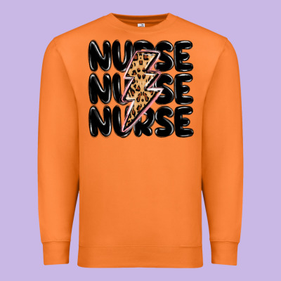 Nurse Lightning Bolt Premium Sweatshirt Designed By Maliassmallbusiness