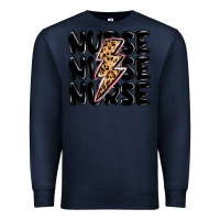 Navy nurse lightning bolt Premium Sweatshirt - MaliasSmallBusiness