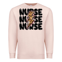Pale Pink nurse lightning bolt Premium Sweatshirt - MaliasSmallBusiness