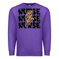 Purple nurse lightning bolt Premium Sweatshirt - MaliasSmallBusiness