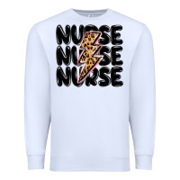 White nurse lightning bolt Premium Sweatshirt - MaliasSmallBusiness