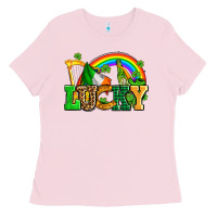 Lucky With St Patricks Elements Ladies Tee | Teevron