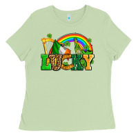 Matcha lucky with st patricks elements Ladies Tee - AdoDesignShop