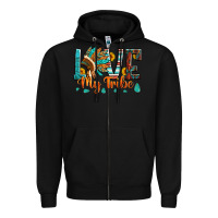 Black love my tribe native american indian headdress Zipper Hoodie - Artiststas
