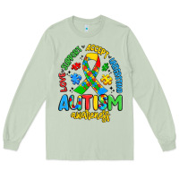 Matcha love support accept understand autism awareness Long Sleeve Tee - Artiststas