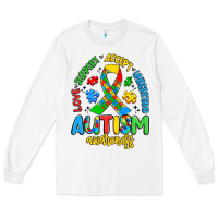 White love support accept understand autism awareness Long Sleeve Tee - Artiststas
