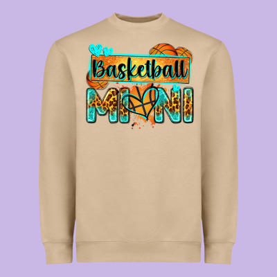 Basketball Mini With Leopard Heavyweight Sweatshirt Designed By Zillion Design Studio