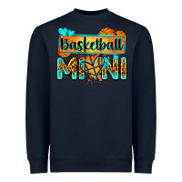 Navy basketball mini with leopard Heavyweight Sweatshirt - Zillion Design Studio