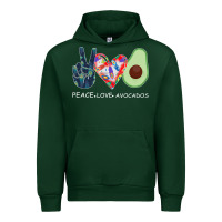 Forest Green PEACE LOVE AVOCADOS Urban Hoodie - Bettercallsaul