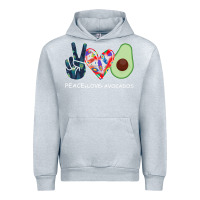 Heather Grey PEACE LOVE AVOCADOS Urban Hoodie - Bettercallsaul