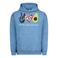 Pigment Pebble Blue PEACE LOVE AVOCADOS Urban Hoodie - Bettercallsaul