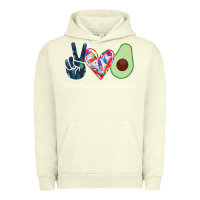 Pigment Pistachio PEACE LOVE AVOCADOS Urban Hoodie - Bettercallsaul
