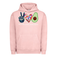 Pigment Salmon PEACE LOVE AVOCADOS Urban Hoodie - Bettercallsaul