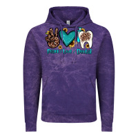 Cloud Purple peace love dental Vintage Hoodie - JahusDesignShop