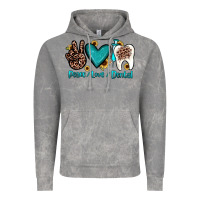 Cloud Rock peace love dental Vintage Hoodie - JahusDesignShop