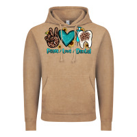 Vintage Coffee peace love dental Vintage Hoodie - JahusDesignShop