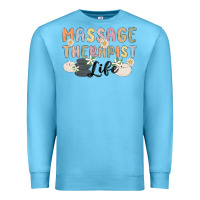 Ocean Blue massage therapist life Premium Sweatshirt - MaliasSmallBusiness