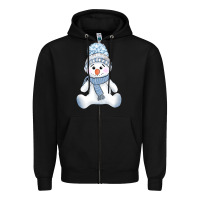 Black winter snowman Zipper Hoodie - AdoDesignShop