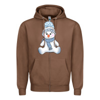 Chestnut winter snowman Zipper Hoodie - AdoDesignShop