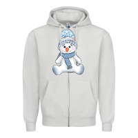 Dove Grey winter snowman Zipper Hoodie - AdoDesignShop