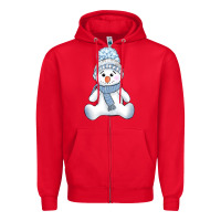Red winter snowman Zipper Hoodie - AdoDesignShop
