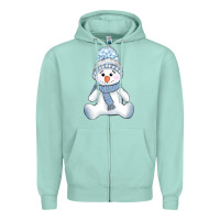 Seafoam winter snowman Zipper Hoodie - AdoDesignShop