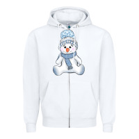 White winter snowman Zipper Hoodie - AdoDesignShop