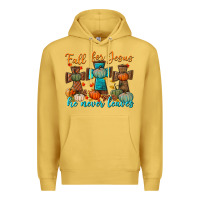 Antique Gold fall for jesus he never leaves Premium Hoodie - BundleAndBundleShop
