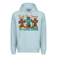 Blue Mist fall for jesus he never leaves Premium Hoodie - BundleAndBundleShop